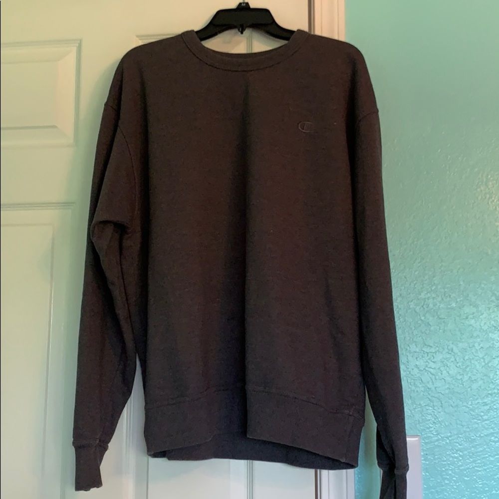 Champion Athletic Fleece Long Sleeve Top Dark Gray